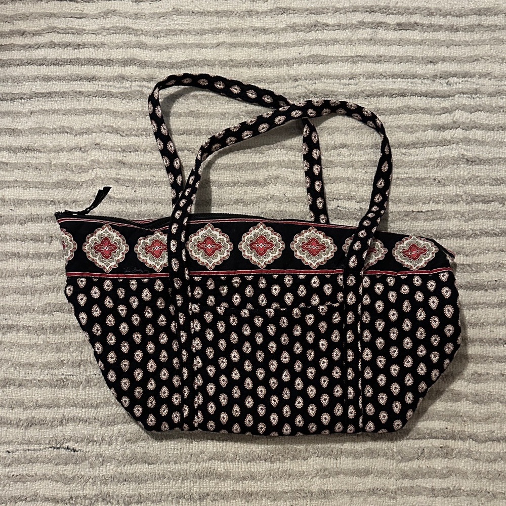 Vera Bradley Black and White Large Patterned Tote Bag